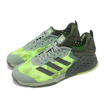 訓練鞋 Dropset 3 Trainer 男鞋 綠 支撐 穩定 多功能 運動鞋 愛迪達 IH5247