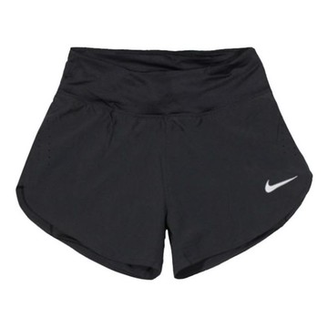 (WMNS) Nike Eclipse 2-in-1 Running Training Solid Color Sports Woven Shorts Black