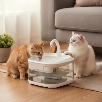 大容量寵物自動飲水機全透明自動循環過濾流動活水貓狗飲水器跨境