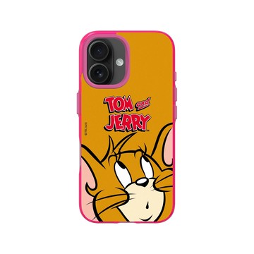 iPhone 16 Clear 粉漾桃 - 湯姆貓與傑利鼠 Tom and Jerry - 大臉傑利鼠