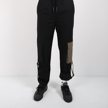 Schizo 防潑水雙面穿寬褲 - 黑