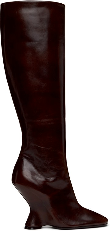 Dries Van Noten 棕色 Wedge 高筒靴