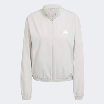 ADIDAS 女 運動外套 梭織 排汗材質 健身房 TRAIN ESSENTIALS 灰 JE6173