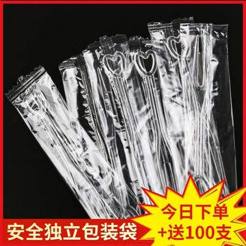 一次性水果叉家用套裝簽透明塑料吃水果蛋糕甜品叉點心可愛小叉子