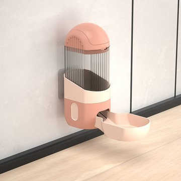 掛籠式 大容量自動餵食器 1.2L  粉色  345g  1個