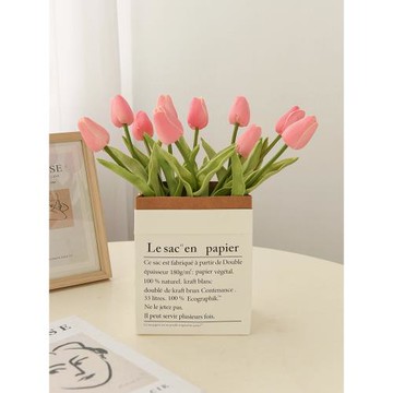 ins郁金香仿真花假花擺設高檔客廳餐桌面插花束裝飾花卉高級擺件