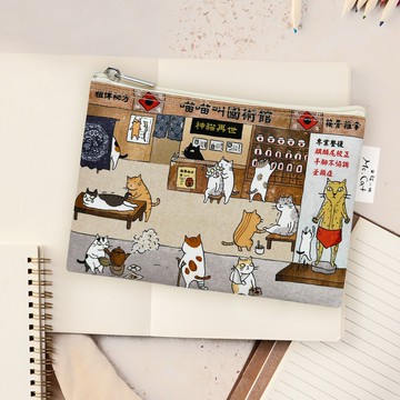 Sunny Bag x 貓小姐Ms.Cat-萬用收納袋(M)-喵喵叫國術館