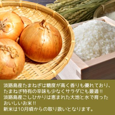 ふるさと納税 淡路市 淡路島産こしひかり2kg 淡路島産たまねぎ5kgセット