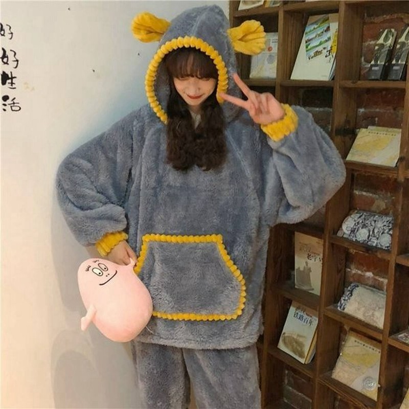 ルームウェア レディース もこもこ 秋冬 パジャマ 寝巻き 部屋着 ホームウェア 上下セット モコモコ ふわふわ セットアップ フーディー もこもこ 2点セッ 通販 Lineポイント最大0 5 Get Lineショッピング