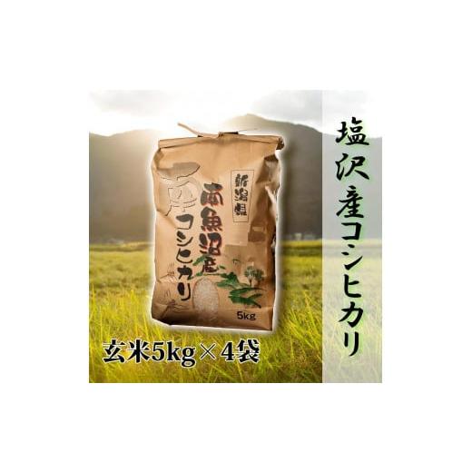 ふるさと納税 新潟県 南魚沼市 南魚沼塩沢産こしひかり5kg×4袋(玄米)