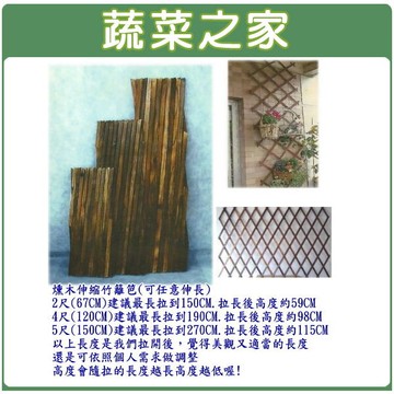 【蔬菜之家011-A19】燻木伸縮籬笆(可任意伸長)67公分