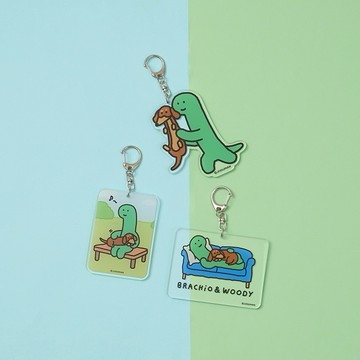 【R.FUN SHOP】JOGUMAN壓克力鑰匙圈 狗狗 恐龍 鑰匙圈 紀念品 收藏品 吊飾 韓國 IP JOG002