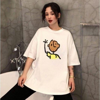 Tシャツワンピース ビッグtシャツ ロンtシャツワンピ 半袖 春夏 レディーストップス ロンティー ビッグティーシャツ クルーネック ゆったり 着痩せ 通販 Lineポイント最大get Lineショッピング