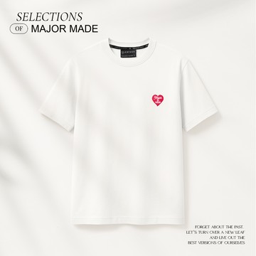 品牌愛心刺繡素面短T