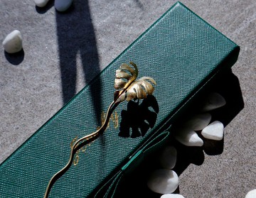 【訂製】黃金龜背芋書籤|黃銅|純手工|葉片書籤|超寫實|手作禮物