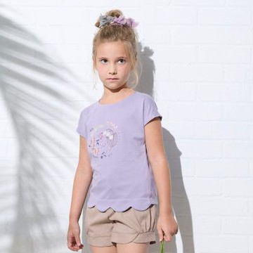 PIPPY歐風印花針織上衣 紫