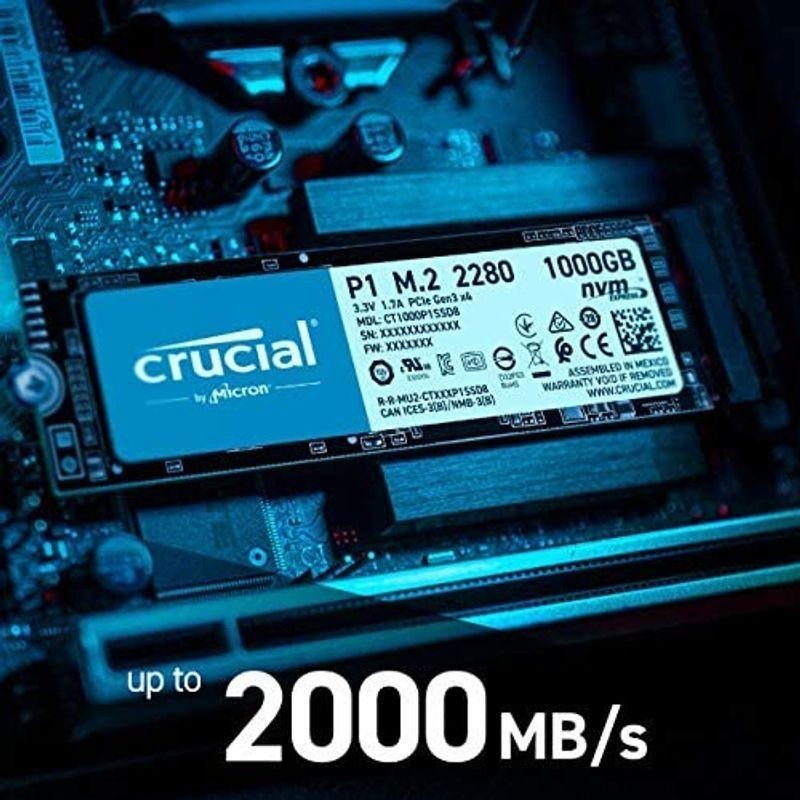 Crucial(クルーシャル) P1シリーズ 500GB 3D NAND NVMe PCIe M.2 SSD