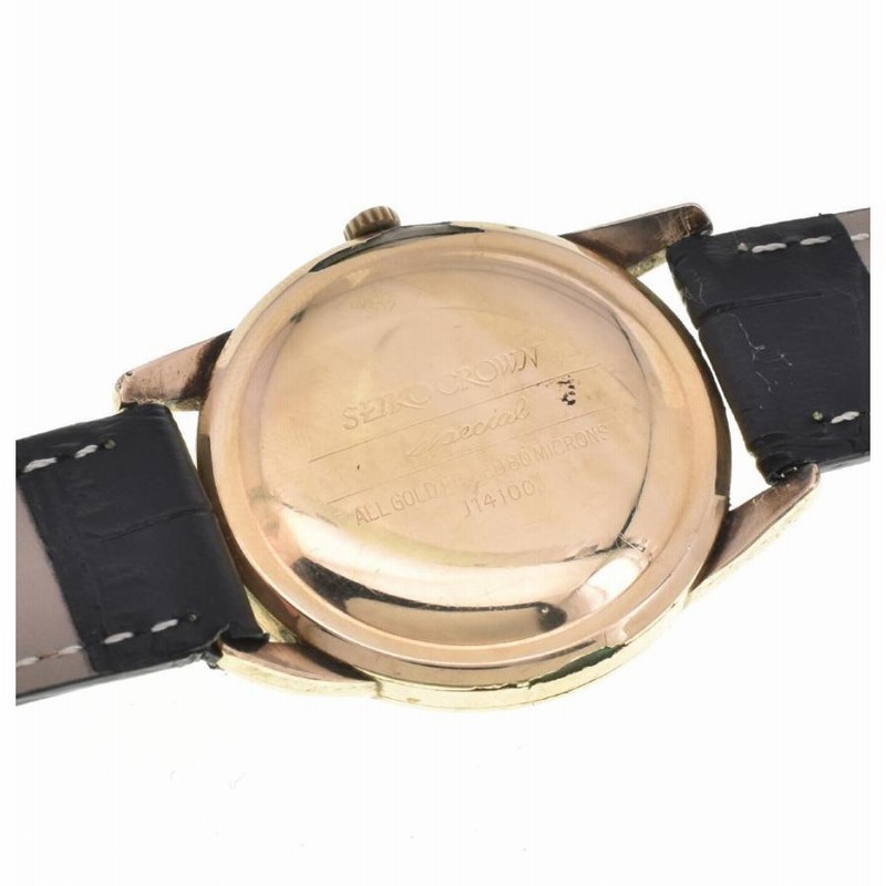 SEIKO】セイコー クラウン スペシャル J14100 GP/レザー 手巻き メンズ 