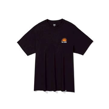 Lee 男款 寬鬆版 前後赤焰烈陽印花 短袖T恤 | X-LINE
