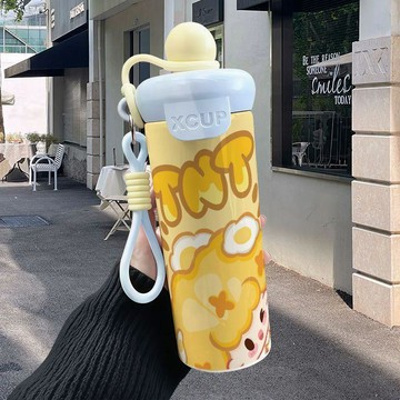 台灣免運🔥時代少年團米爆娃可愛不鏽鋼保溫杯 浮球吸管保溫杯 大容量保溫杯 咖啡杯 學生杯 明星應援周邊