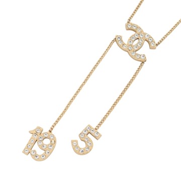 【二手名牌BRAND OFF】CHANEL 香奈兒 水晶CC 金屬 No.5 No.19 項鍊