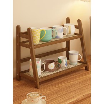 茶杯架架子茶具壺放收納置物架中式桌面博古架茶壺展示擺放小型架