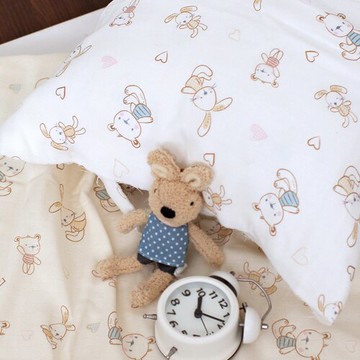 三層棉紗 寶寶布料 服裝布料 小熊小兔子 CT1395
