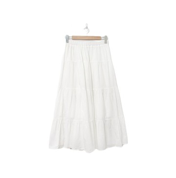 Back to Green-經典白半身裙 伸縮 純白蛋糕dw-05//vintage skirt