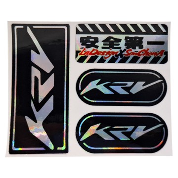 KYMCO 光陽 KRV 反光片裝飾貼  反光黑  1張