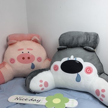 臺灣/✨ 座椅腰靠 腰靠 靠枕 床頭軟包大靠背床上兒童床靠枕看書護腰靠墊沙發靠枕宿舍學生枕頭