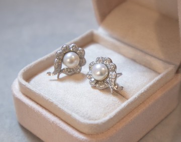 925純銀6.5-7mm 天然淡水珍珠耳環