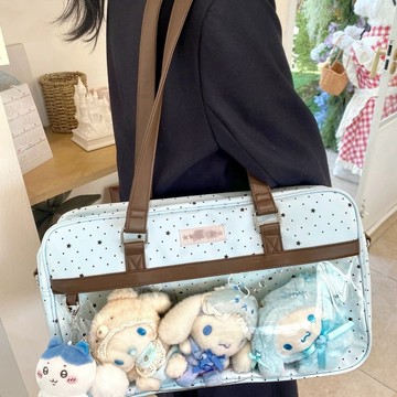 𝑳𝒖𝒄𝒌𝒚 𝒑𝒂𝒄𝒌✨蕾絲花邊蝴蝶結可愛痛包小食量透明吧唧單肩斜挎包二次元大容量女