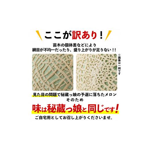 ふるさと納税 鹿児島県 志布志市 b0-106 牧さんの訳ありメロン 白玉(青肉)計2玉