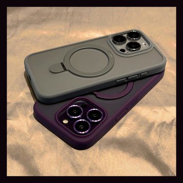 也駿適用17蘋果15手機殼16膚感磁吸支架iphone15promax鏡頭膜14pro硅膠軟邊13防摔12保護套14簡約孔11高級感