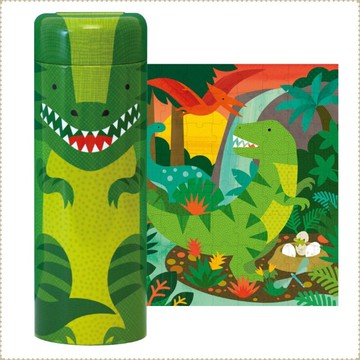 美國Petit Collage - 存錢筒拼圖 - 恐龍世界