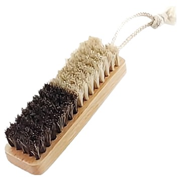 KEYTOSS 詰朵斯 山毛櫸 X 馬毛 養護 光亮擦鞋刷 天然木質紋 人體工學設計 12.5*3.5*3.5cm 台灣製造  棕色  1入