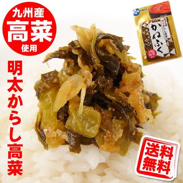 かねふく 明太 からし高菜 100g 送料無料 (メール便 同梱・代引不可)