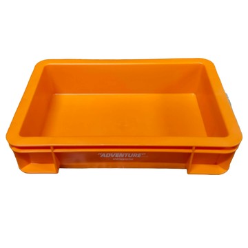 SHIMOYAMA ADV印花PP可疊加收納盒  亮橙色  1個