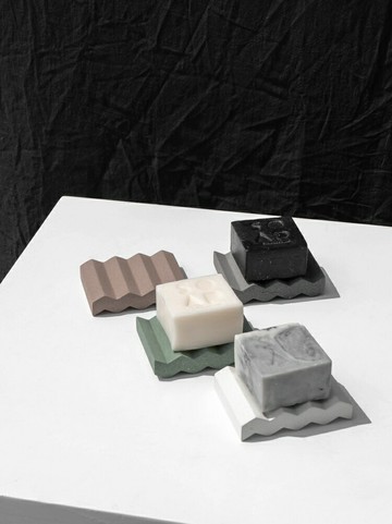 oroliving原創水泥擺件置物盤家居皂托北歐裝飾盤杯墊首飾展示