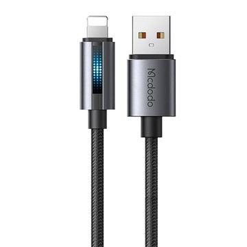 Mcdodo 麥多多 星光系列 冷光呼吸快充線 USB-A to Lightning  1.2m  黑色  1條