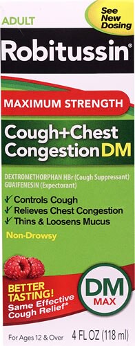 Robitussin Maximum Strength Cough + Chest Congestion DM 4 fl oz