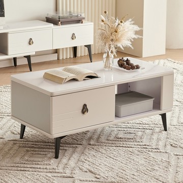 MUNA家居  137型3.3尺玻璃大茶几  99X49X44cm