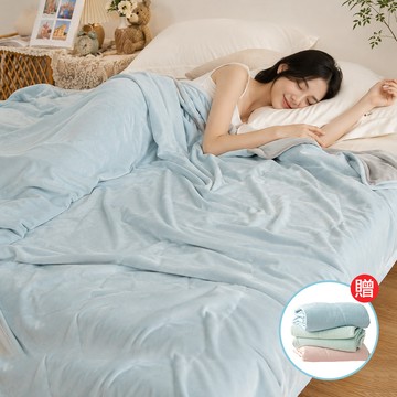 BELLE VIE 買一送一 冰淇淋素色涼感被150X200cm (三色任選) 薄被 / 空調被