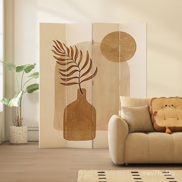 開立統編 整裝 辦公室隔斷 現代簡約折疊屏風隔斷客廳進門遮擋床裝飾移動臥室辦公室沙髮折屏