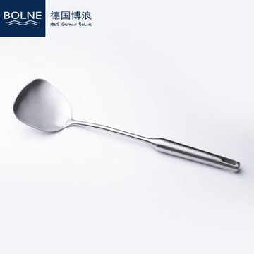 德國博浪 304不銹鋼鍋鏟廚房炒菜鏟子長柄隔熱鐵漏鏟炒勺加厚廚具