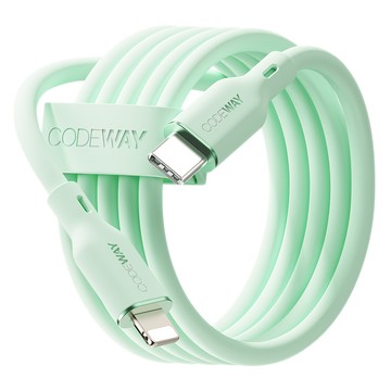 CODEWAY PALLET系列 USB-C-Lightning充電傳輸線  2m  薄荷綠色  1條