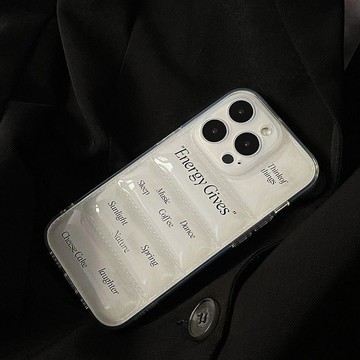 簡約英文 iPhone17promax透明手機殼16蘋果15氣囊14羽絨12軟11防摔