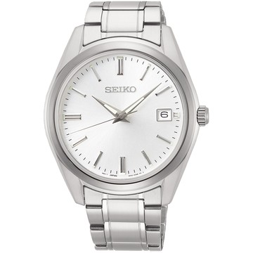 SEIKO 精工 CS系列簡約大三針時尚腕錶/銀/38mm(6N52-00A0S/SUR307P1)