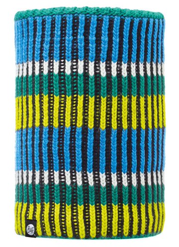 ├登山樂┤西班牙 BUFF POLAR針織刷毛領巾-藍綠橫紋 # BFL111045