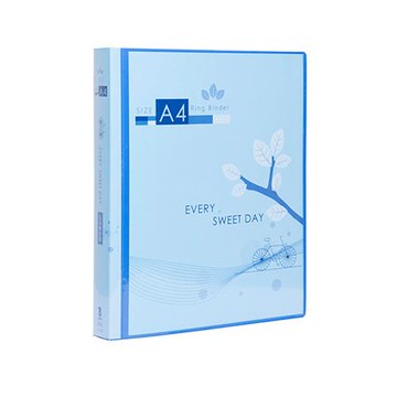 連勤LAN CHYN PP三孔無耳圓型夾/附封面套/LC-3A/藍